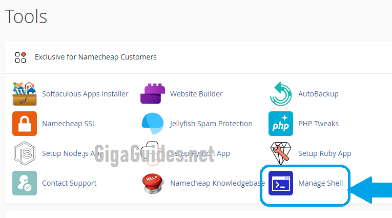 Tools Manage Shell in CPanel