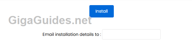 email wordpress installation details